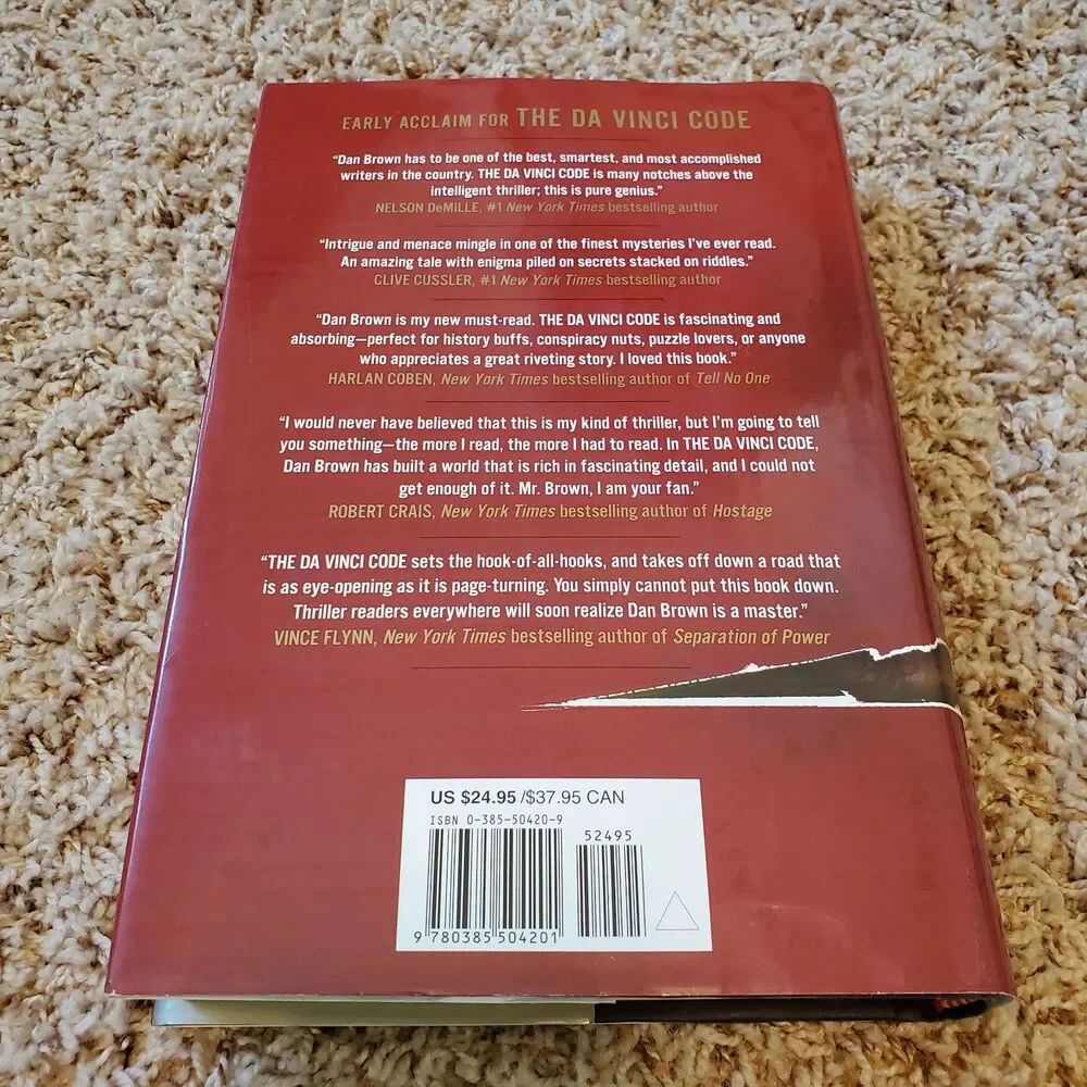 The DaVinci Code by Dan Brown Hardcover Book